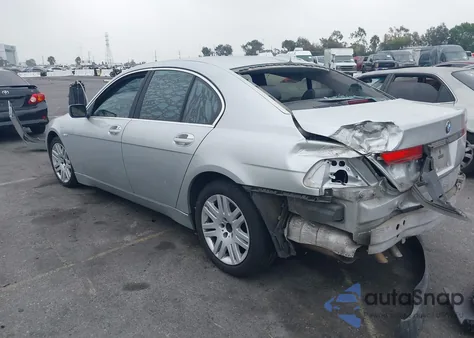 2003 BMW 745I из США, поврежденный, VIN WBAGL63433DP64247